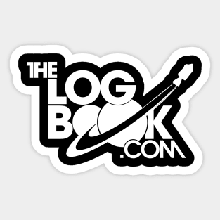 theLogBook.com New Logo in white - Apollo Sticker